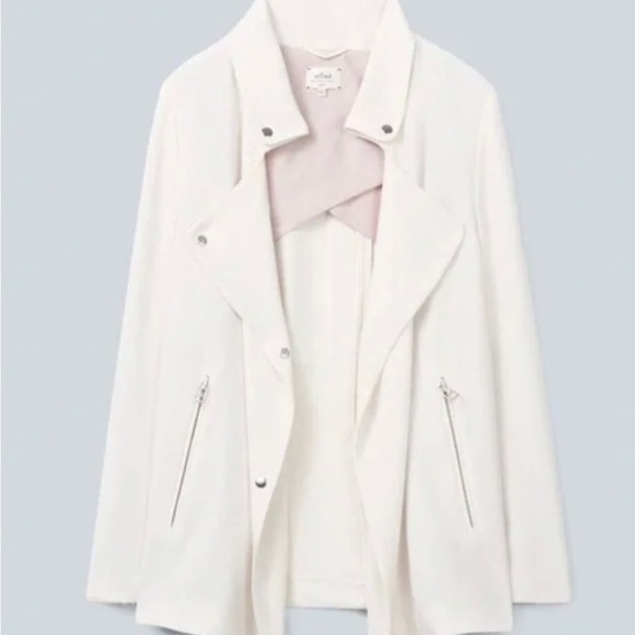 Aritzia , Wilfred  mayet crepe jacket beige moto jacket size xs cream color - Picture 2 of 9
